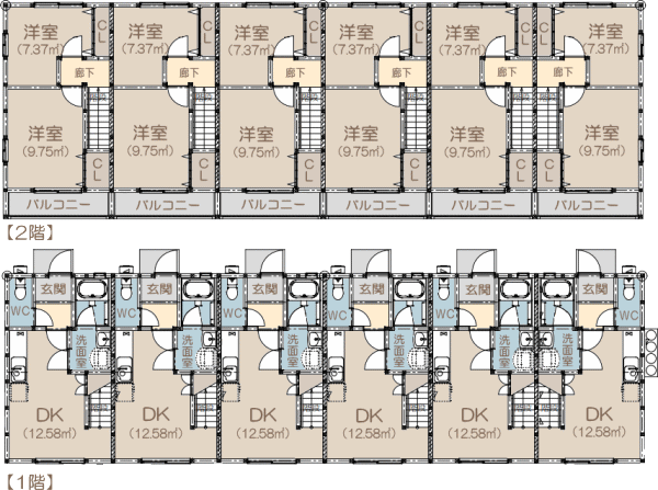 熊本県の不動産　株式会社SAKRA不動産　菊池市泗水町永新築売アパート　間取り