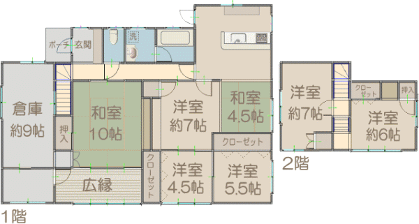 熊本県の不動産　株式会社SAKRA不動産　熊本市北区龍田9丁目　売一戸建て　間取り